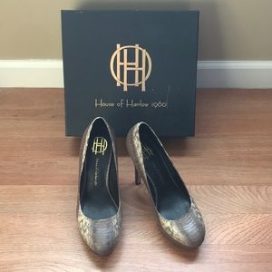 House of Harlow 1960 - Nora Snakeskin Pumps - 36.5